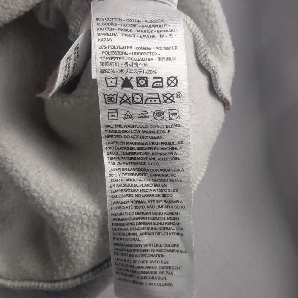 Levis Logo Spell Out Gray Hoodie Mens XL Pullover Hooded Sweatshirt Standard‎